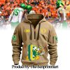 Oregon Ducks Football 2024 Light Grey Half Zip Hoodies SEN3415