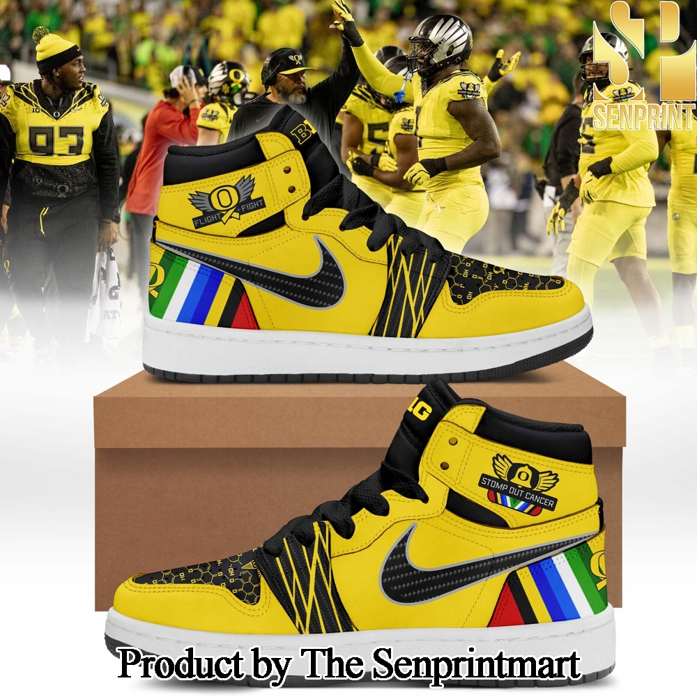 Oregon Ducks Stomp Out Cancer Sneaker Shoes SEN3388