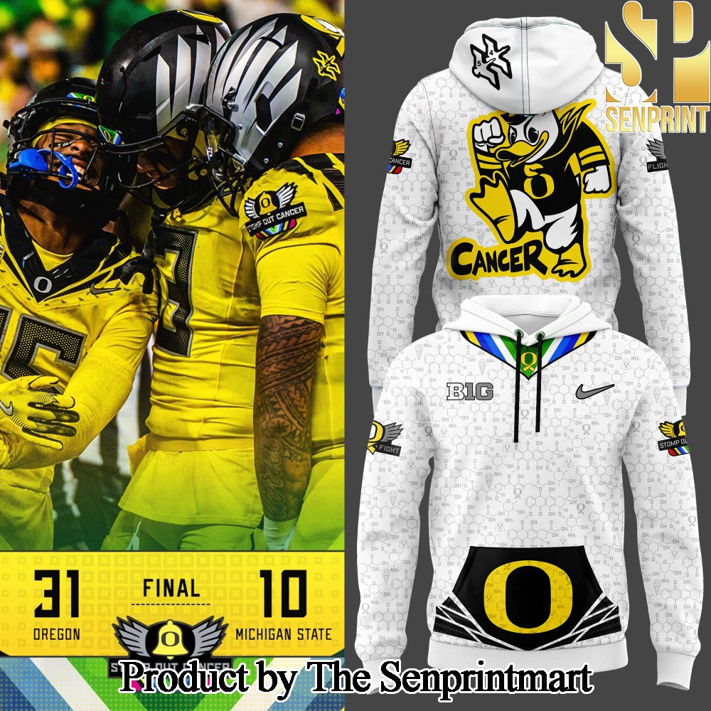 Oregon Ducks Stomp Out CancerFor Sport Fans Full Printed Hoodie SEN3390