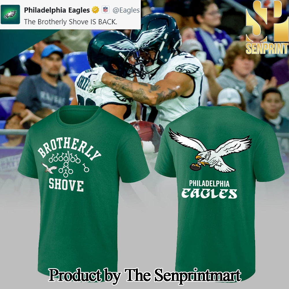 Philadelphia Eagles Brotherly Shove For Sport Fans 3D Tshirts SEN3432