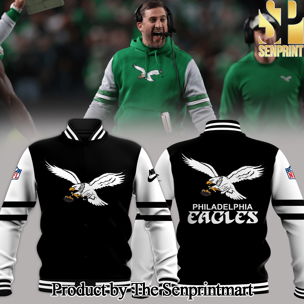 Philadelphia Eagles Coach Nicholas John Sirianni’s Eagles Black Bomber jacket SEN3496