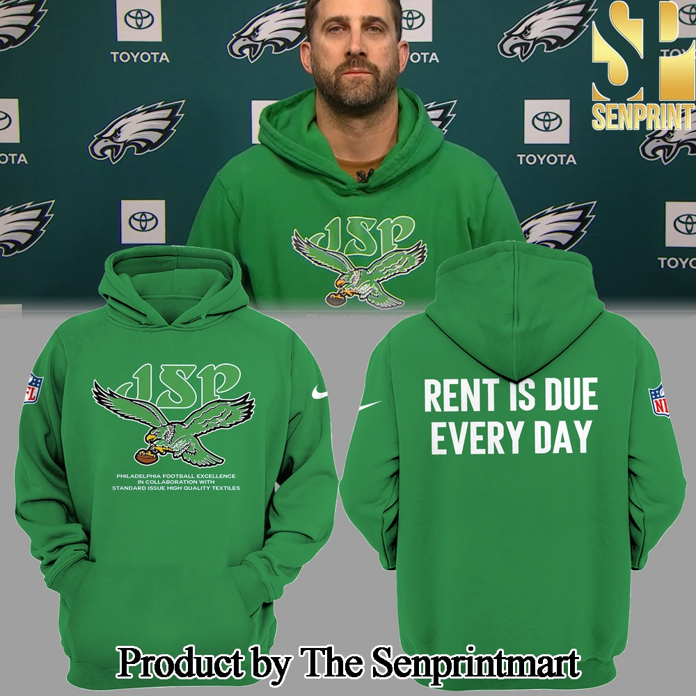 Philadelphia Eagles Coach Nicholas John Sirianni’s Eagles Kelly Green Hoodie SEN3453