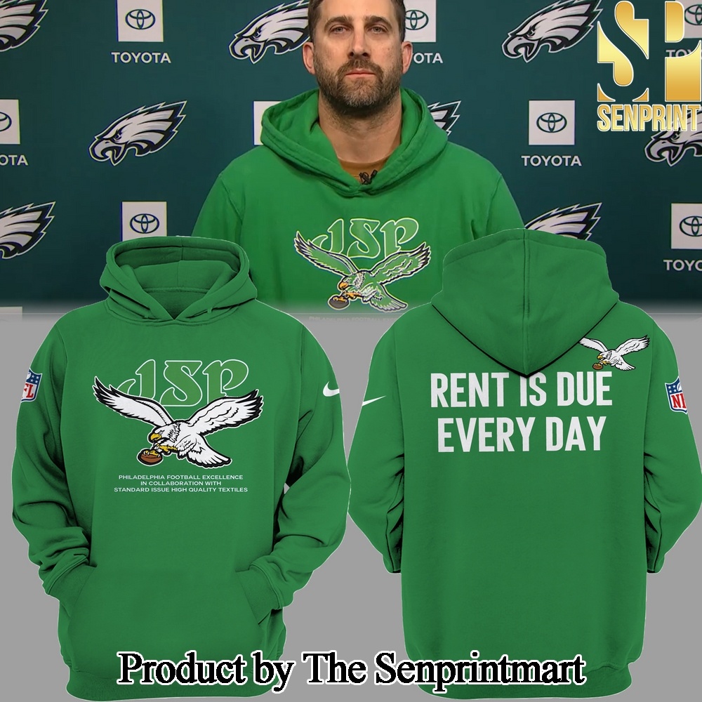 Philadelphia Eagles Coach Nicholas John Sirianni’s Eagles Kelly Green Hoodie SEN3454