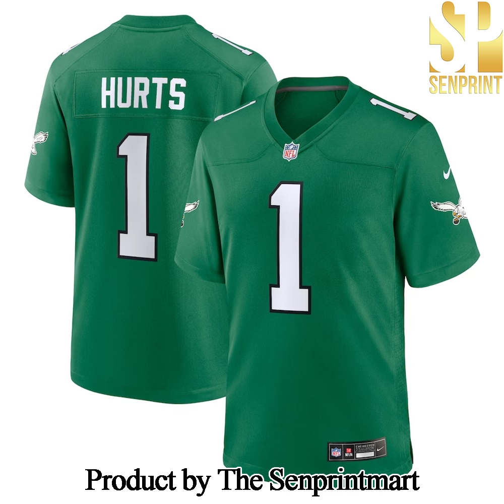 Philadelphia Eagles Jalen Hurts Eagles Kelly green Football Jersey edition SEN3514