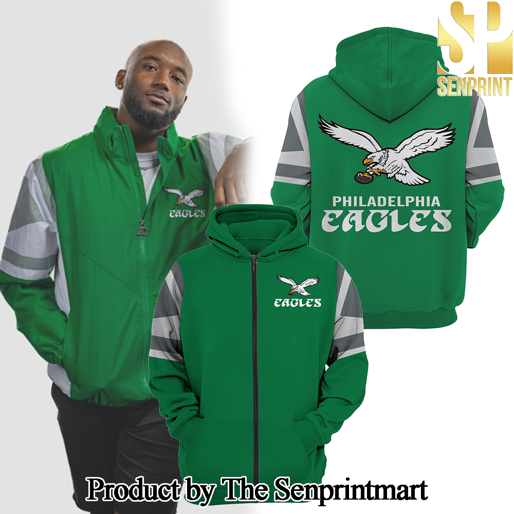 Philadelphia Eagles NFL Kelly Green replica Starter Zip Hoodie SEN3461