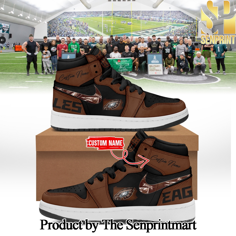 Philadelphia Eagles NFL Salute To Service For Sport Fans 3D Air Jordan 1 SEN3474