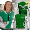 Princess Diana’s Philadelphia Eagles NFL Kelly GreenBaseball Jacket SEN3512