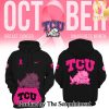 TCU Horned Frogs Football Stomp Out Cancer 2024 For Sport Fans 3D Hoodie SEN2829