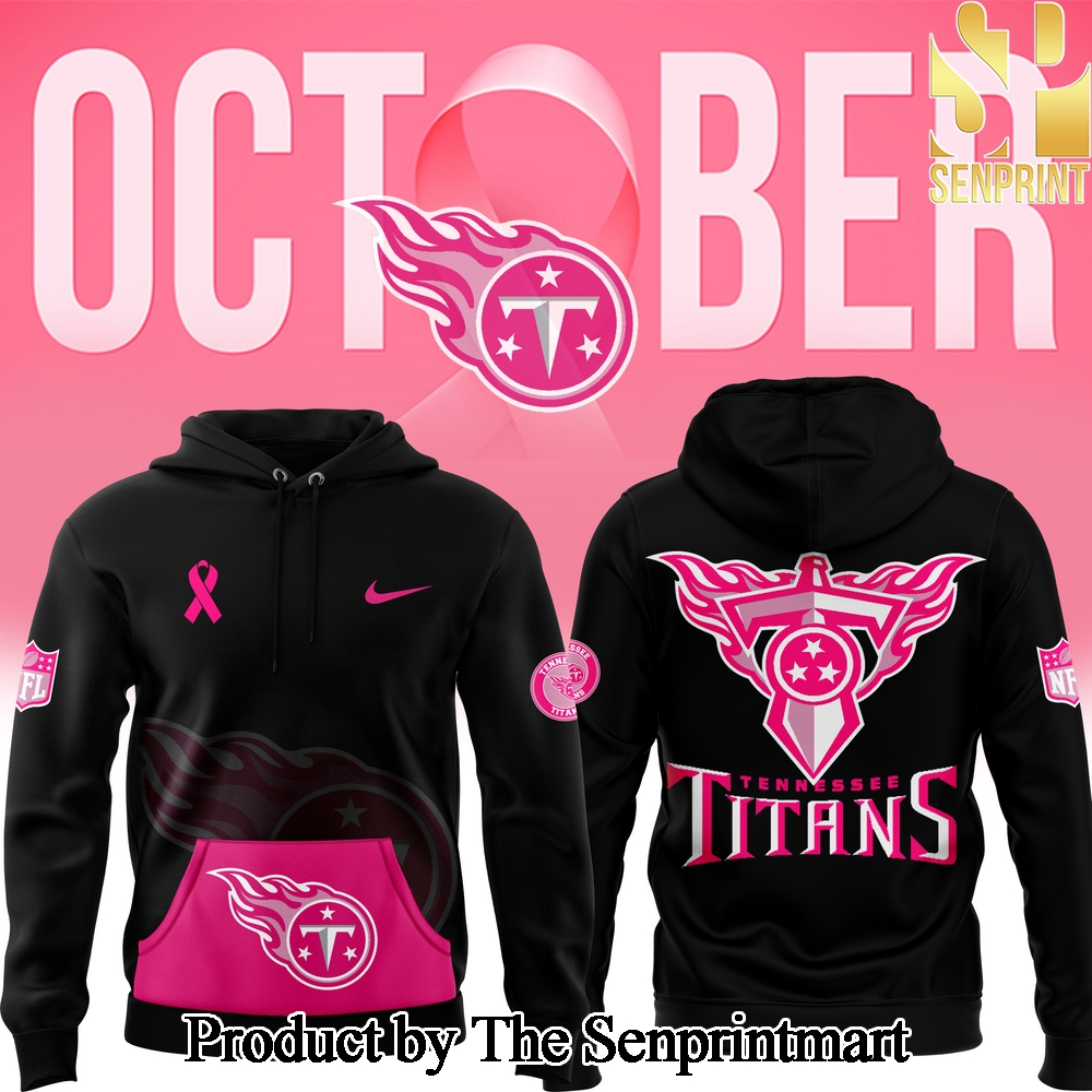 Tennessee Titans 2024 NFL Breast Cancer Club Unique All Over Printed Pullover Hoodie SEN3586