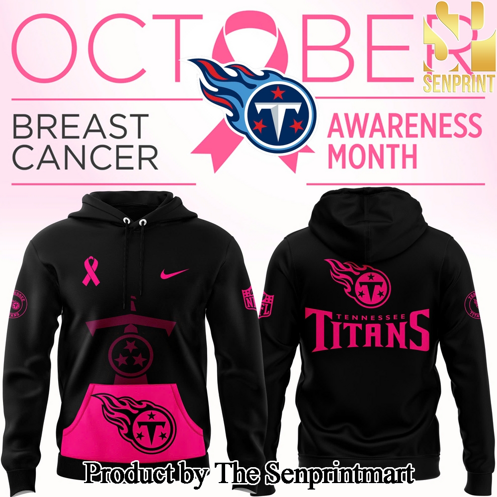 Tennessee Titans 2024 NFL Breast Cancer Club Unique All Over Printed Pullover Hoodie SEN3589