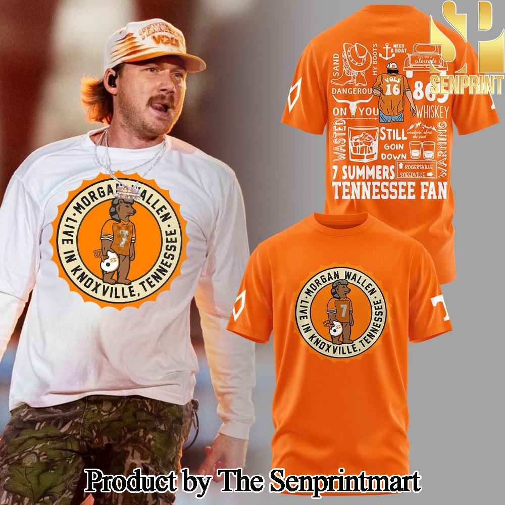 Tennessee Volunteers Sept 20 and 22 2024 Morgan Wallen Live In Knoxville Tennessee Oranger Gift Ideas All Over Printed Combo Shirt SEN2820