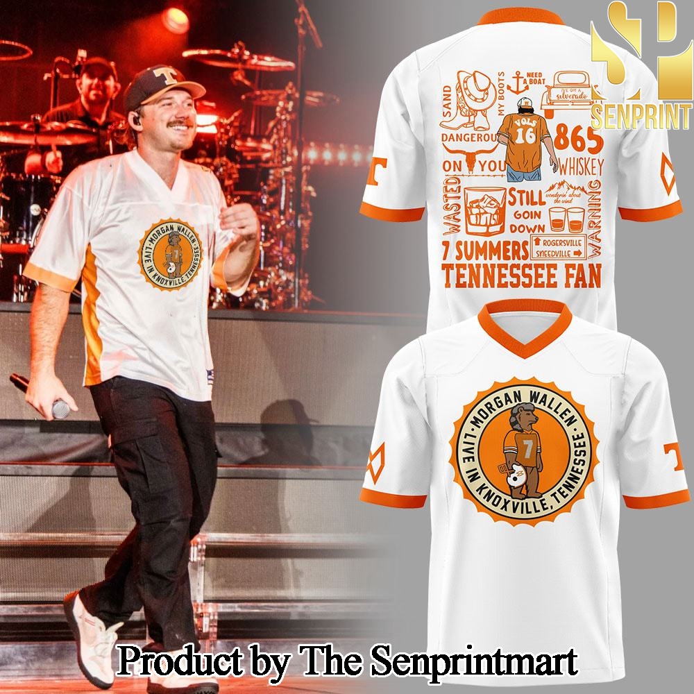 Tennessee Volunteers Sept 20 and 22 2024 Morgan Wallen Live In Knoxville Tennessee White Gift Ideas Full Printing Combo Shirt SEN2821