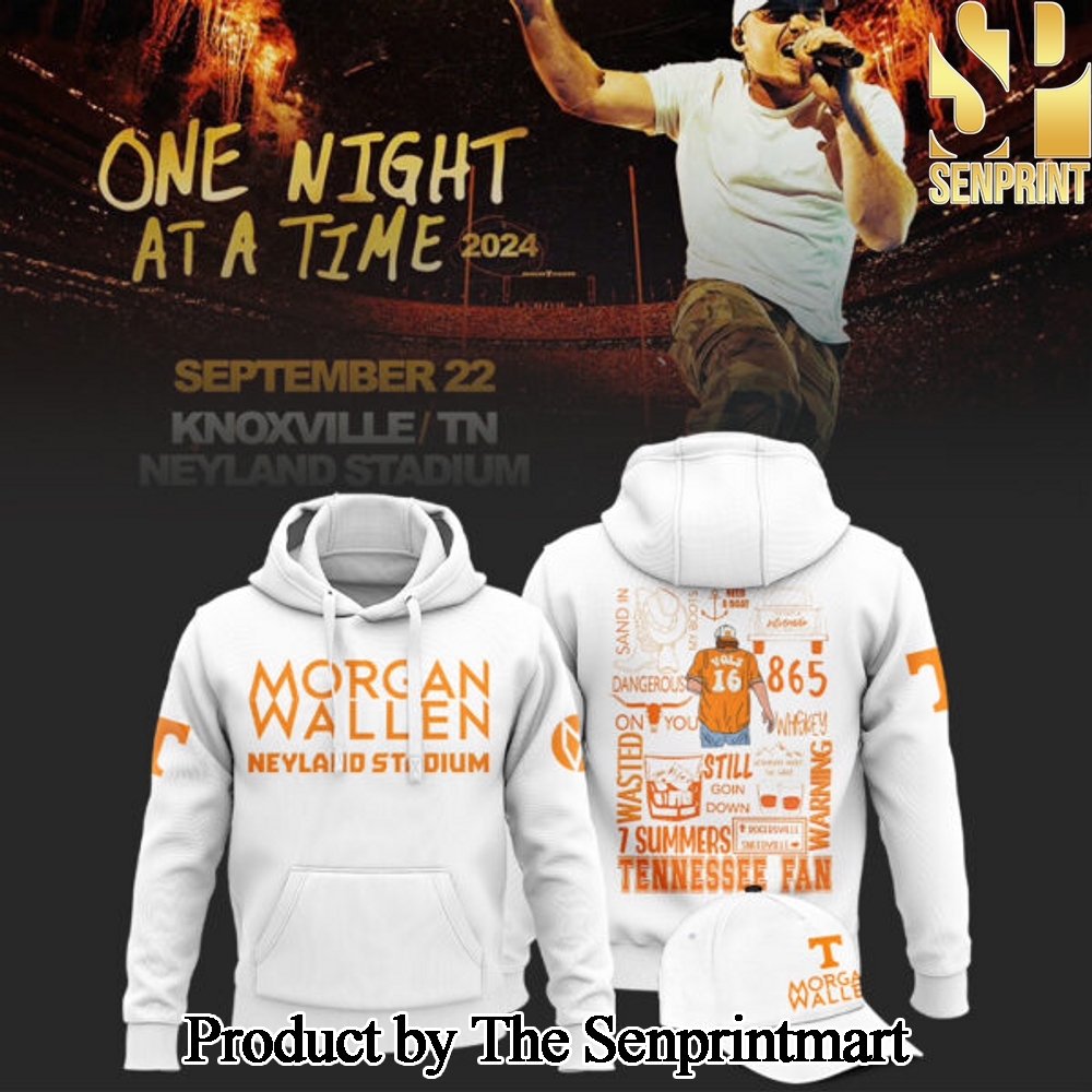 Tennessee Volunteers x Morgan Wallen For Sport Fans 3D White Hoodie SEN3652