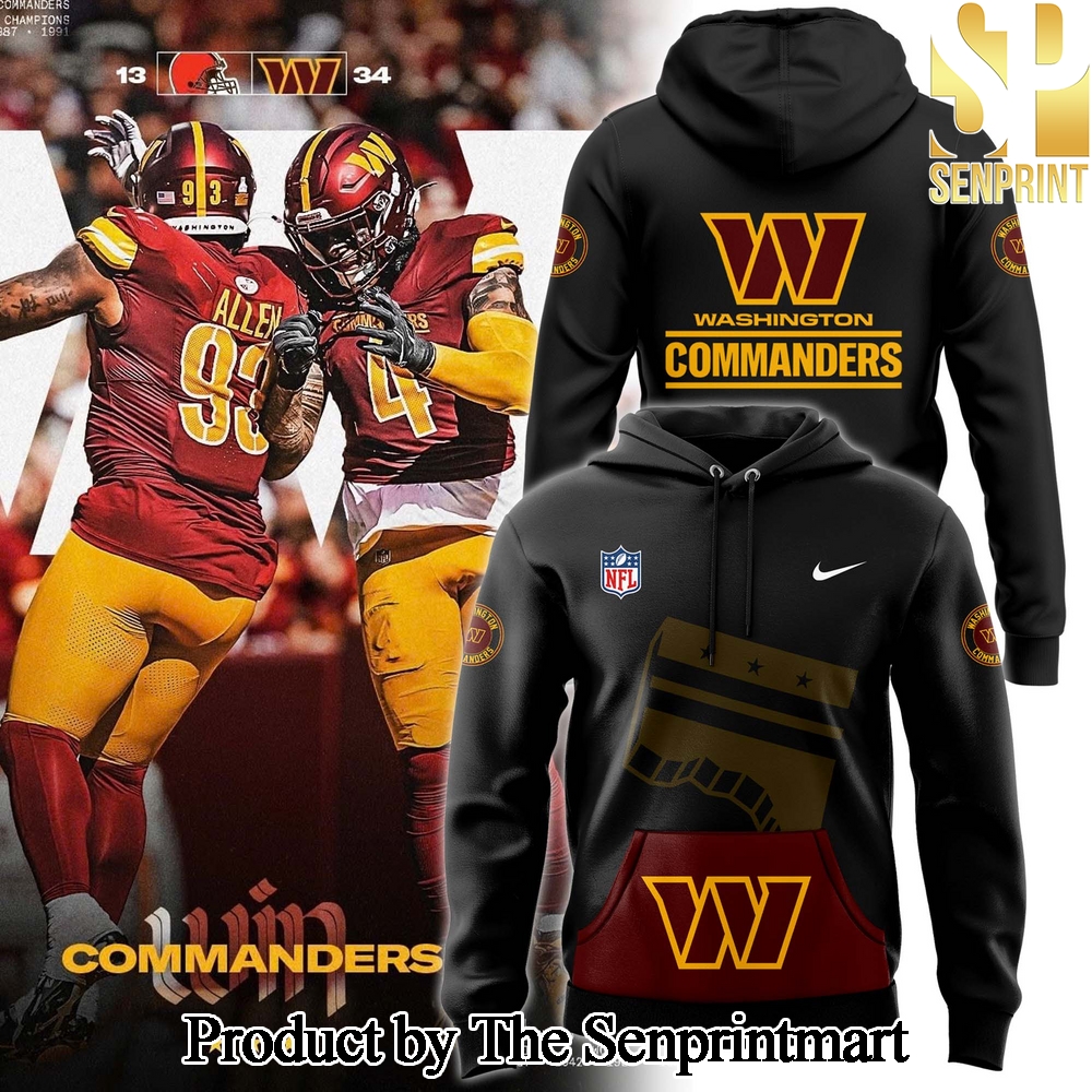 Washington Commanders Alternmate Helmet Unique All Over Printed Pullover Hoodie SEN3666