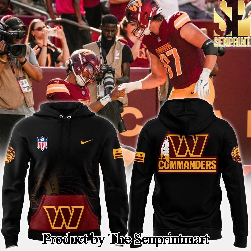 Washington Commanders Alternmate Helmet Unique All Over Printed Pullover Hoodie SEN3667