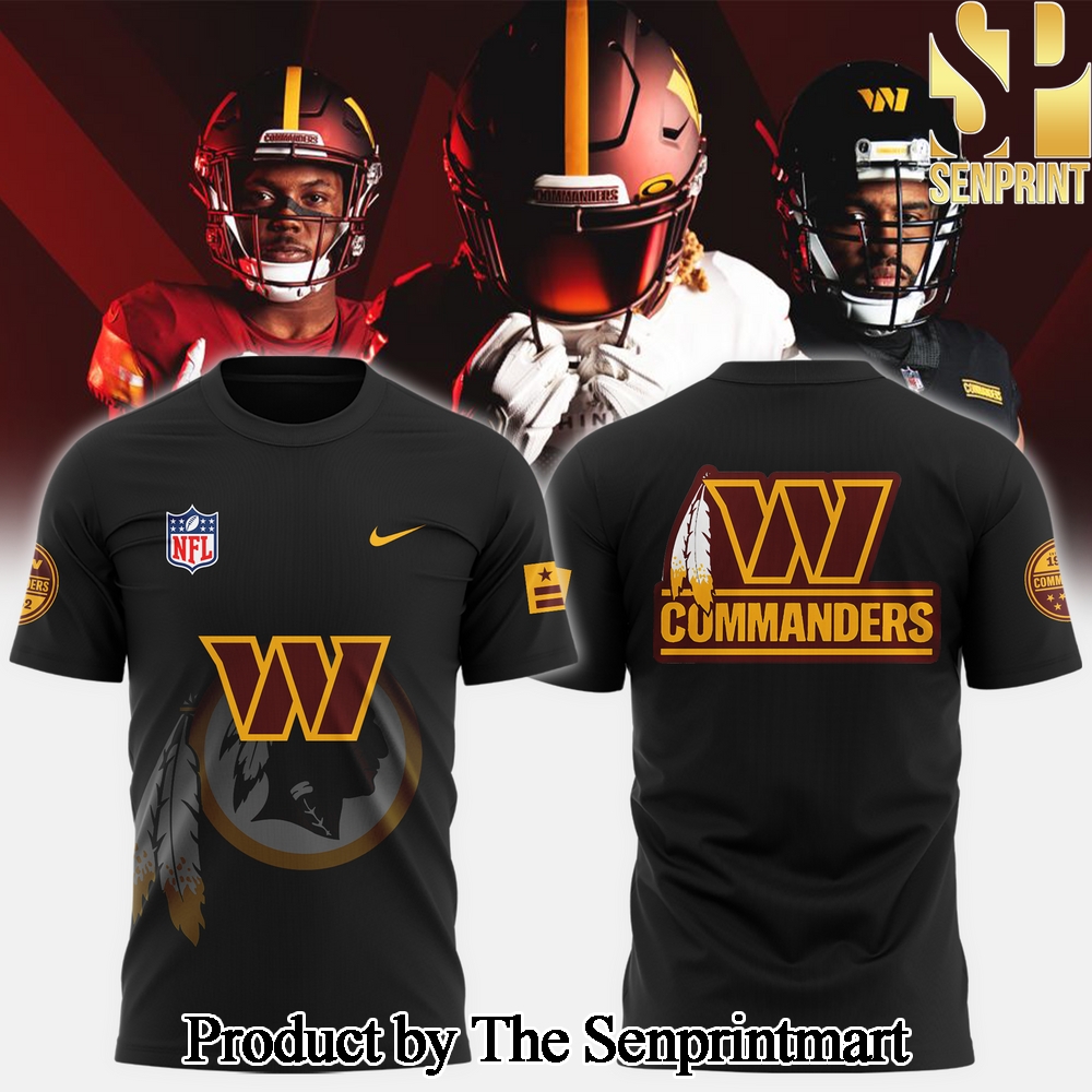 Washington Commanders Defender Blackout For Sport Fans 3D Tee SEN3671