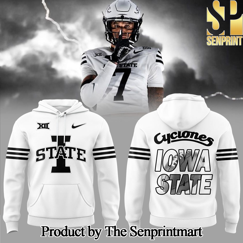 Iowa State Football New Seasion Casual All Over Printed Hoodie Set SEN3215