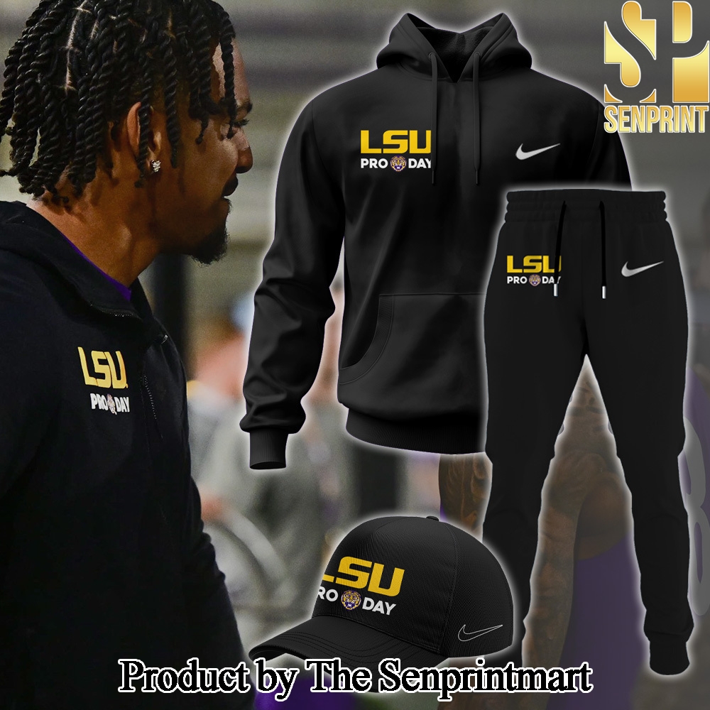 LSU Tigers Football Pro Day Gift Ideas Full Printing Hoodie Set SEN3255