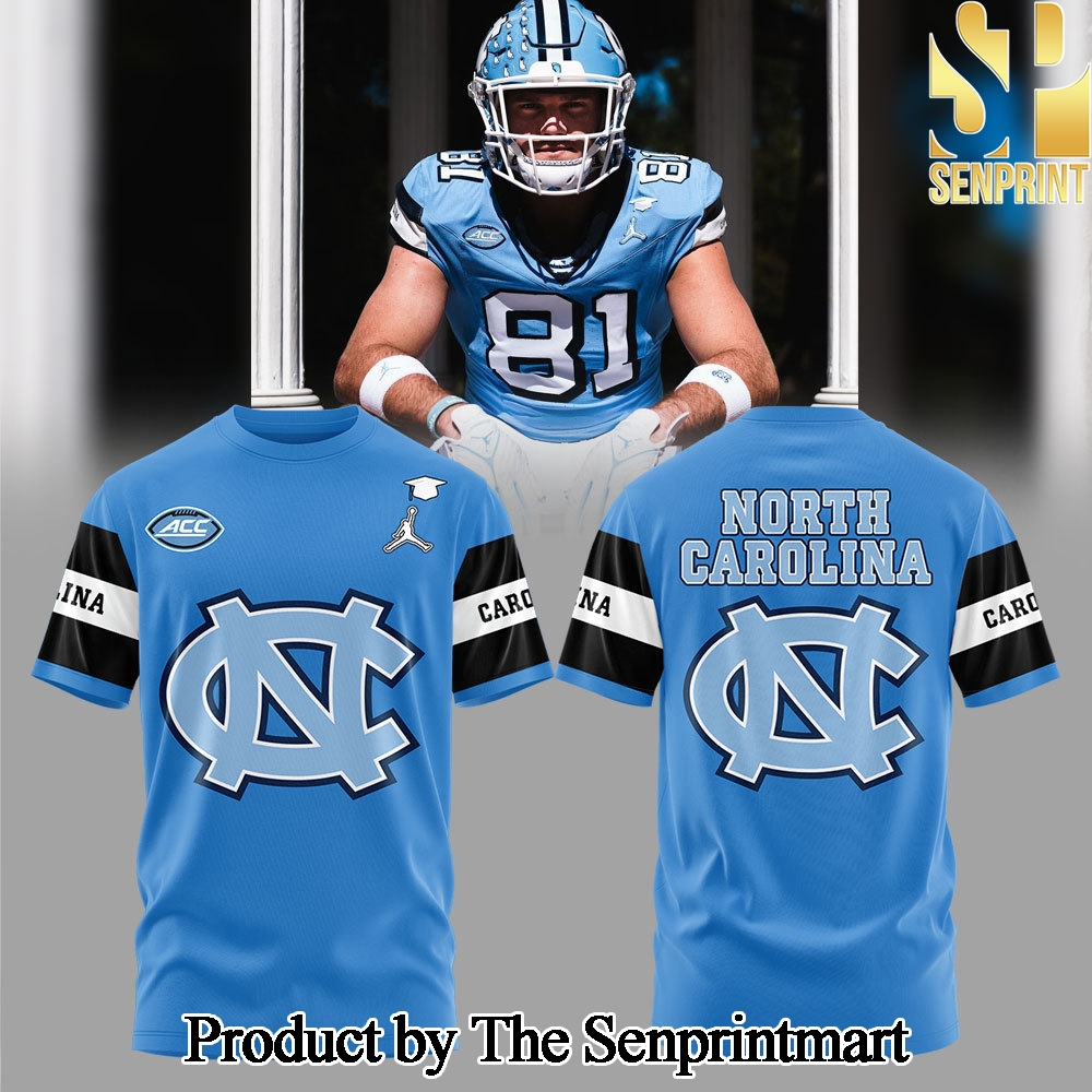 North Carolina Tar Heels Football For Sport Fans All Over Printed Tshirt Set SEN3328