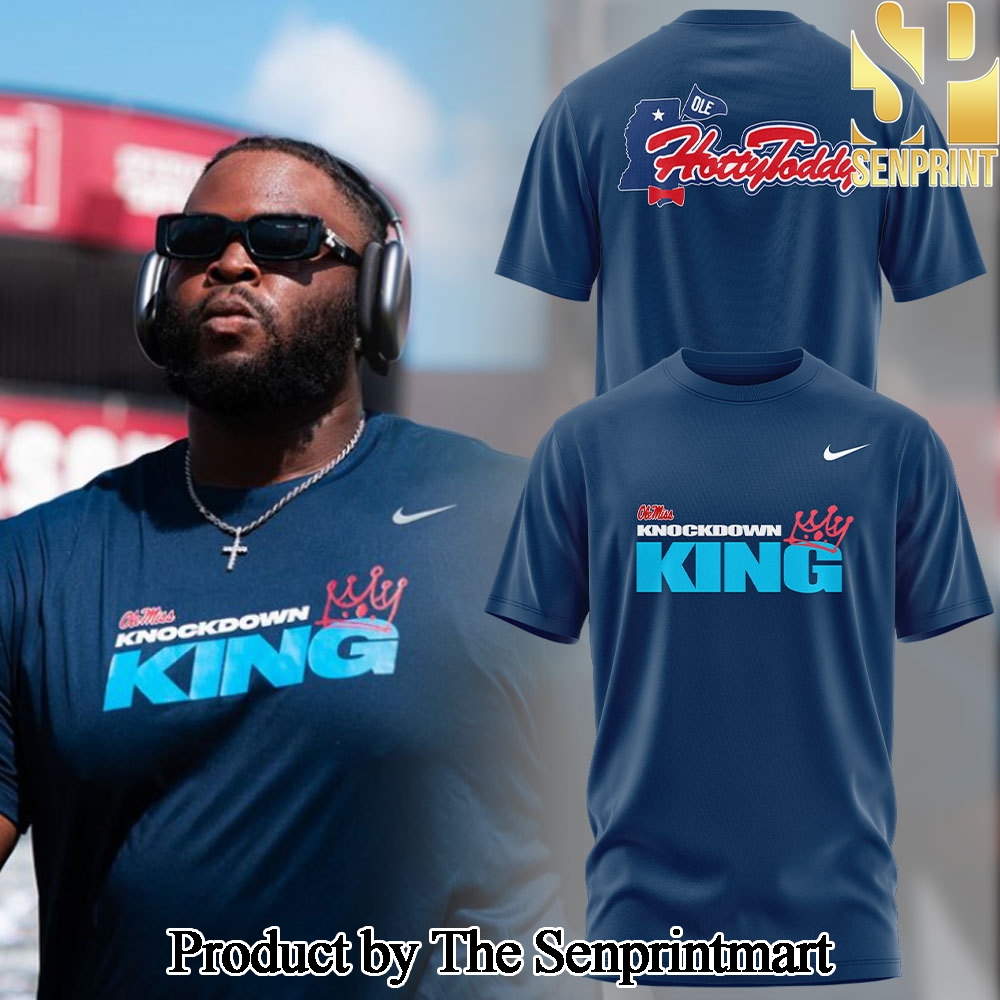 Ole Miss Knockdown King For Sport Fans All Over Printed Tshirt Set SEN3352