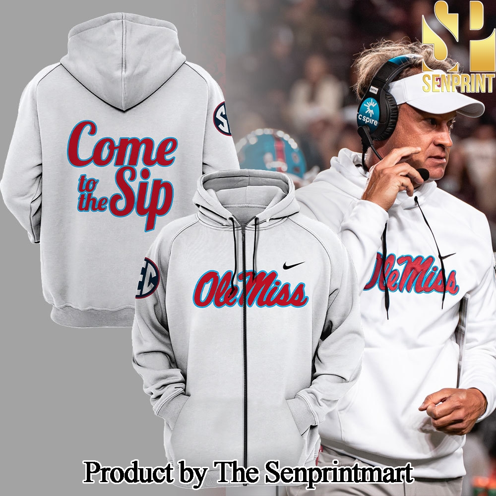 Ole Miss Rebels Come To The Sip Hoodie Zipper Set SEN3363