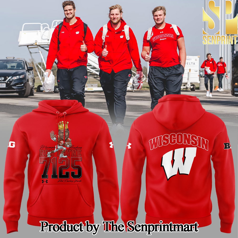 Wisconsin Badgers Football Casual Full Printed Hoodie Set SEN3678