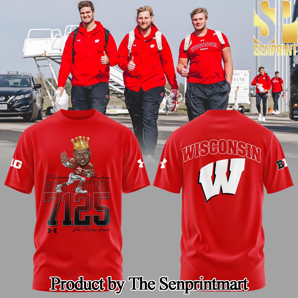 Wisconsin Badgers Football Casual Full Printing Tshirt Set SEN3680