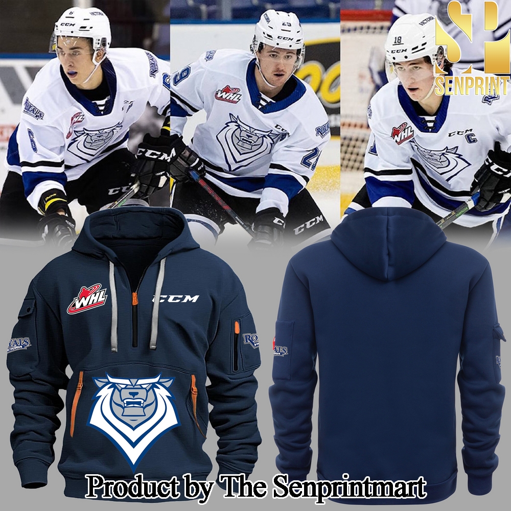 Victoria Royals 2024 For Sport Fans Half Zip Hoodies SEN1901