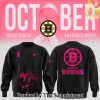 Boston Bruins 2024 NHL Breast Cancer Awareness Month Zip Hoodie SEN2899