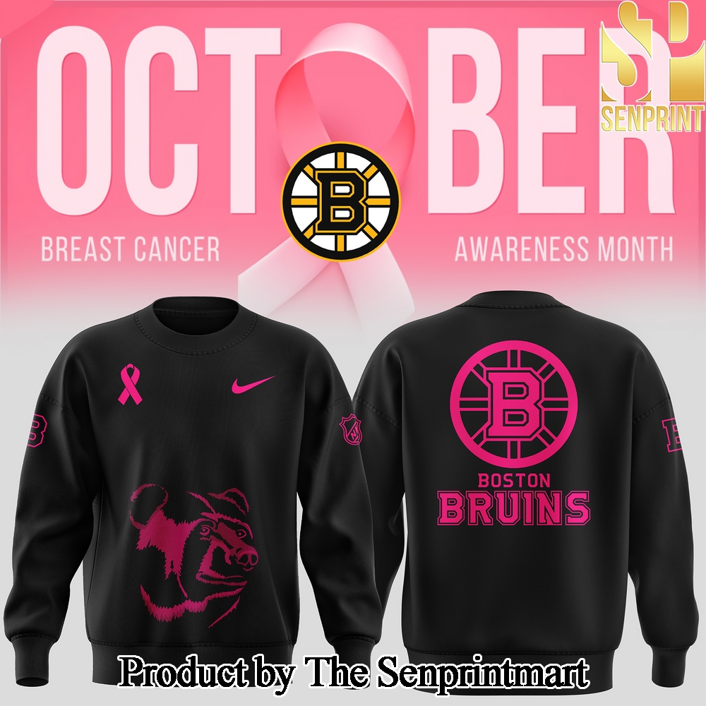 Boston Bruins 2024 NHL Breast Cancer Awareness Month Sweatshirt SEN2900