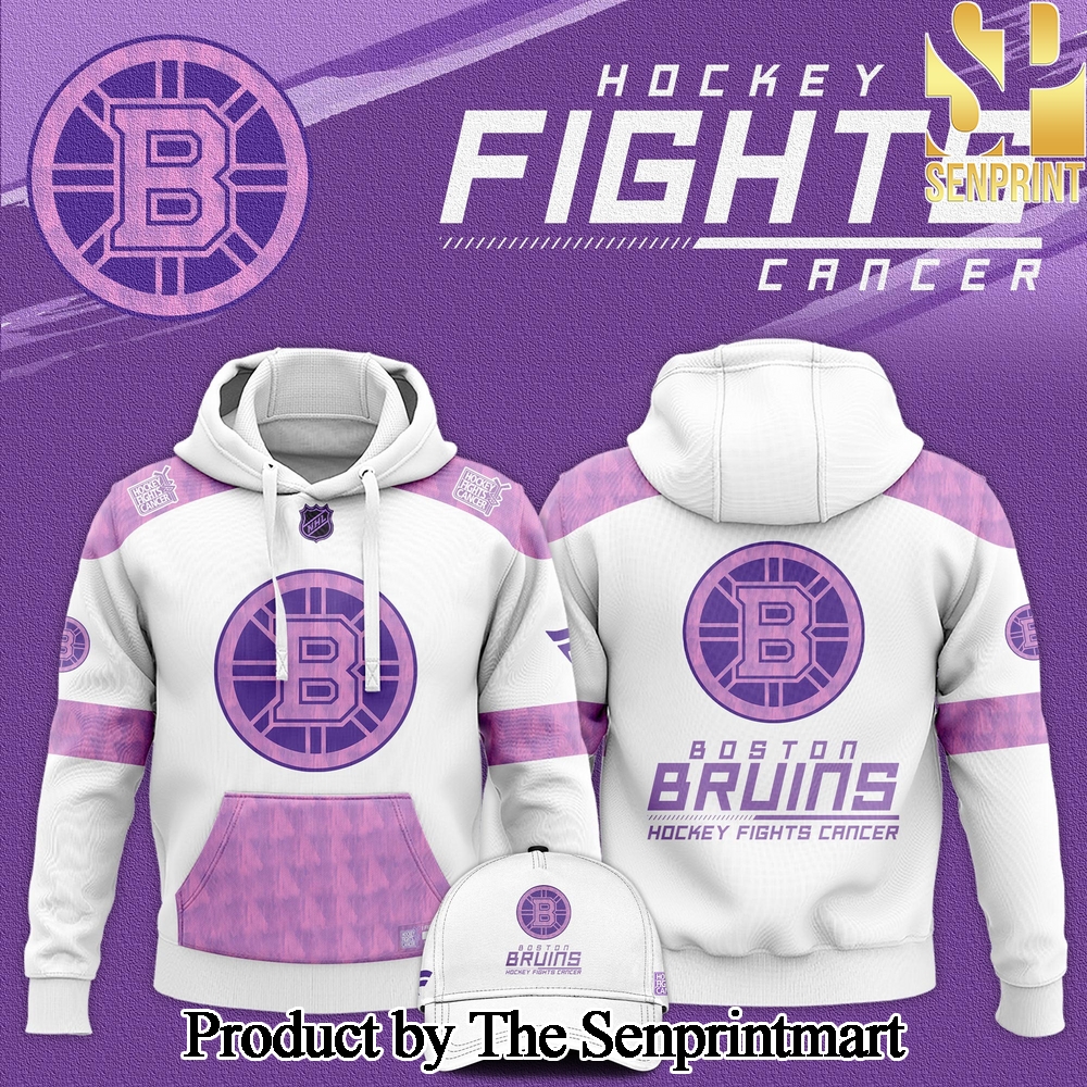 Boston Bruins Hockey Fights Cancer For Sport Fans All Over Printed Hoodie SEN2826