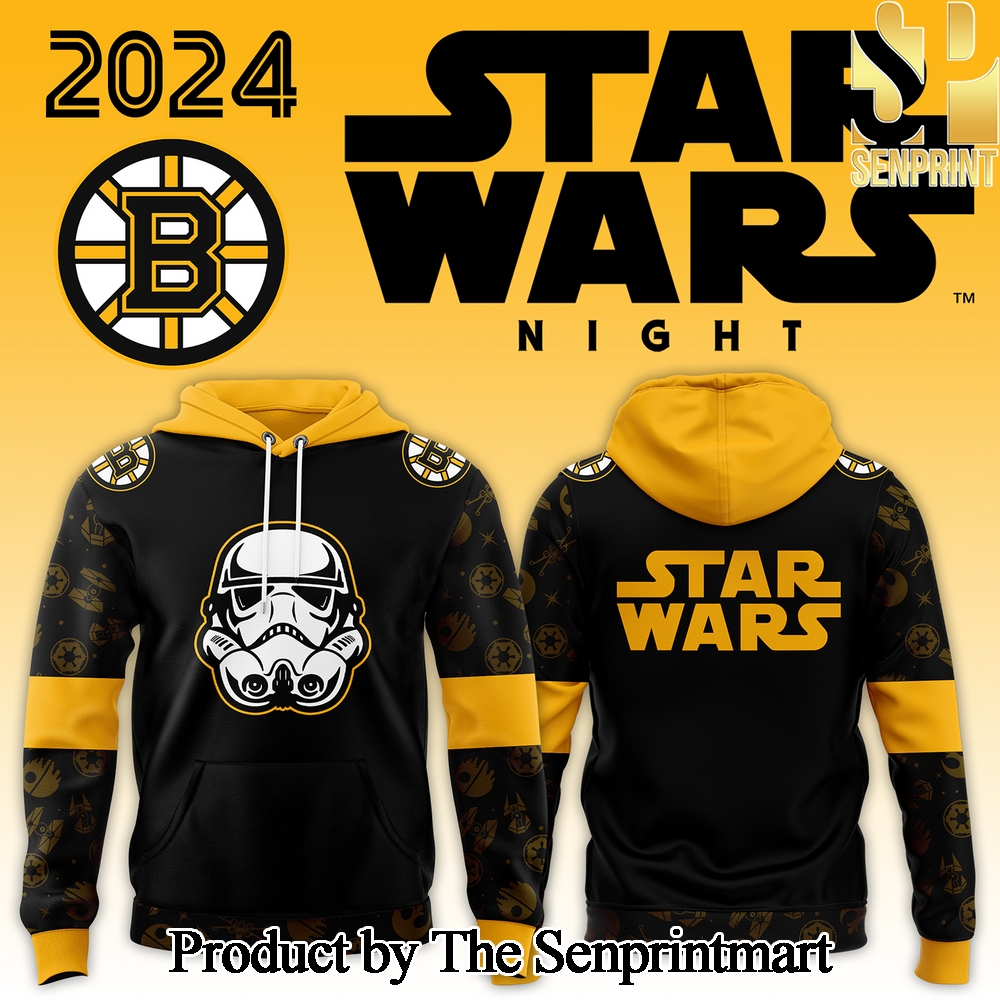 Boston Bruins x Star Wars Night Unique Full Printing Hoodie SEN2914