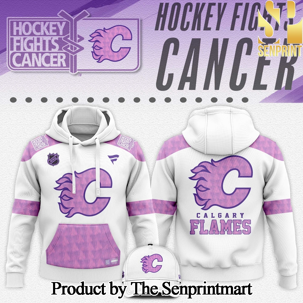 Calgary Flames Hockey Fights Cancer For Sport Fans All Over Printed Hoodie SEN2827