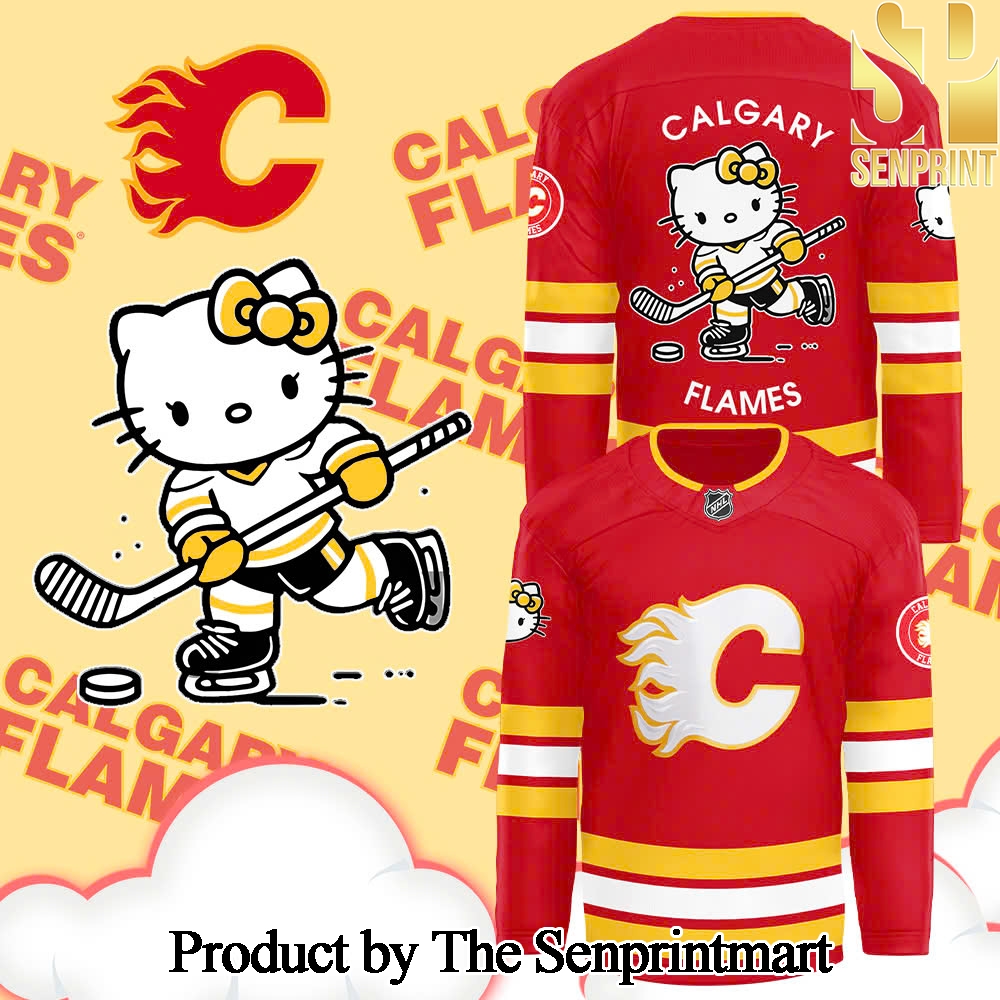 Calgary Flames x Hello Kitty 50th Anniversary Jersey Red SEN2924