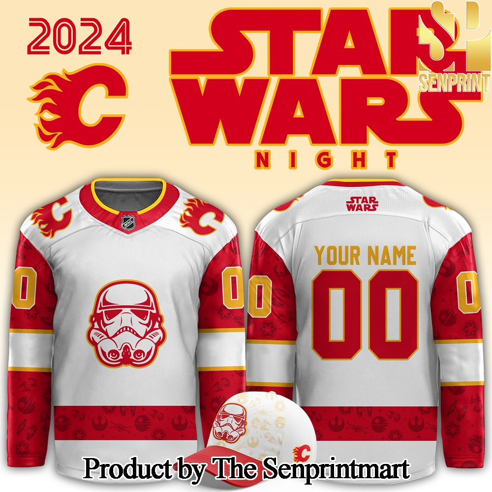 Calgary Flames x Star Wars Night For Fans All Over Printed Jersey SEN2920