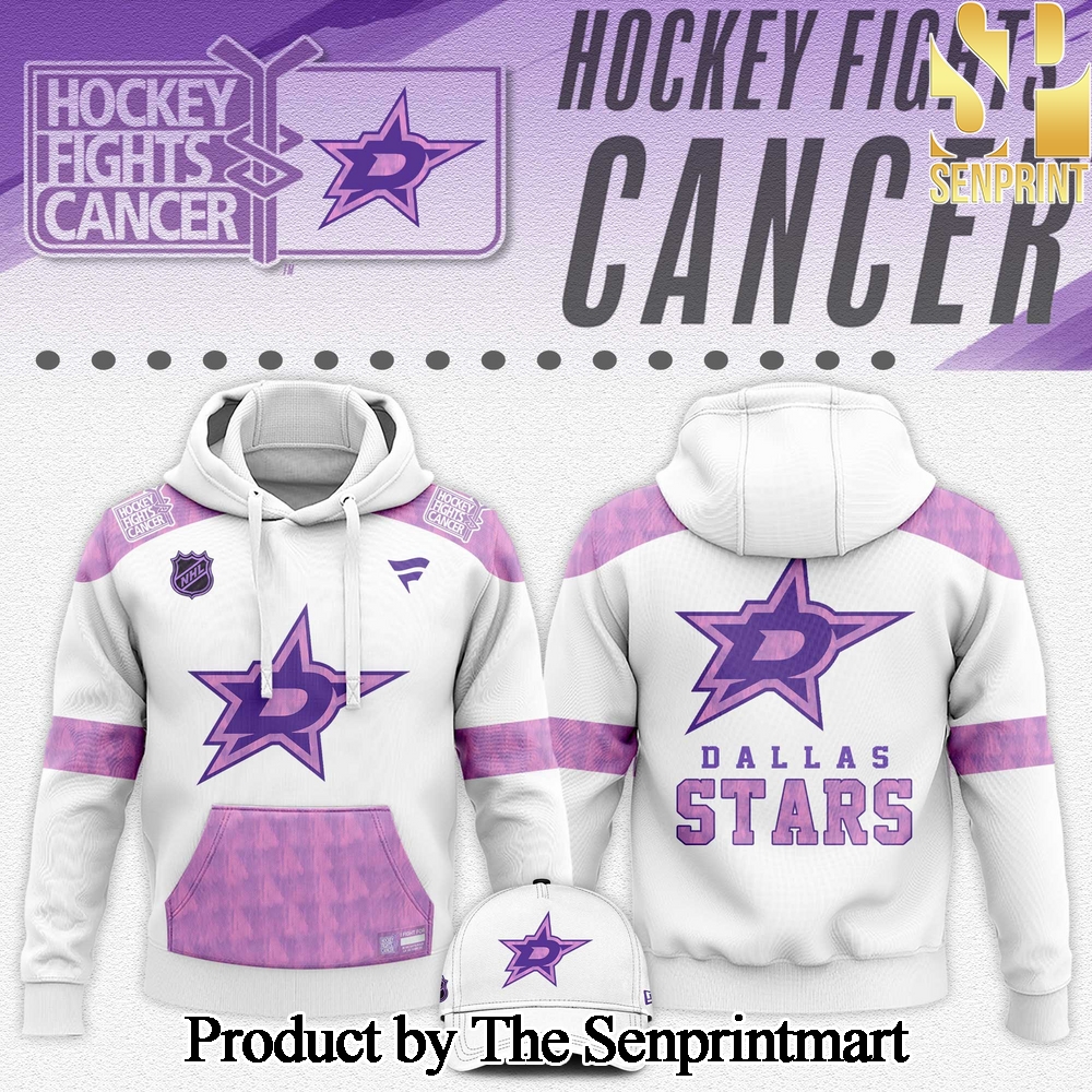 Dallas Stars Hockey Fights Cancer For Sport Fans All Over Printed Hoodie SEN2853