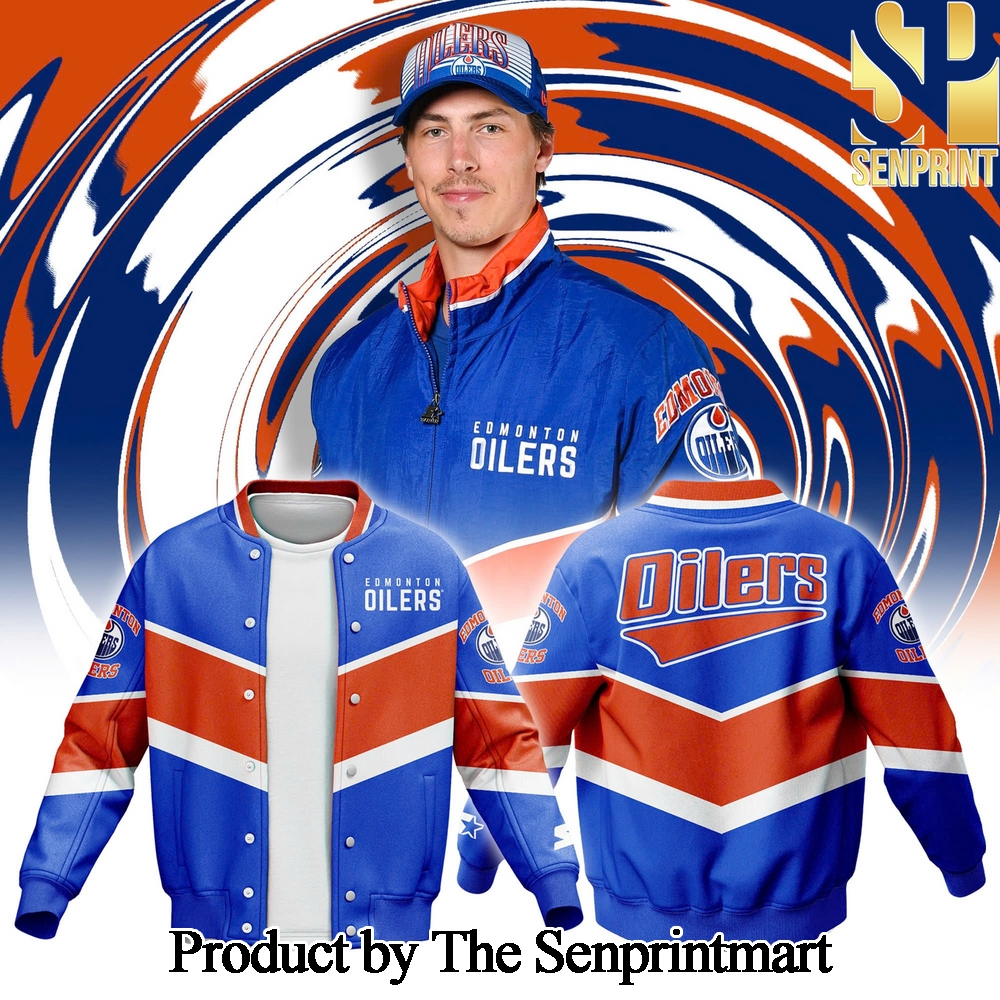 Edmonton Oilers Premium Bomber Jacket Baseball Jacket SEN2948