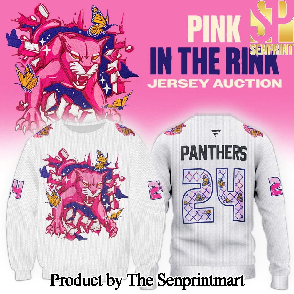 Florida Panthers Pink In The Rink Unisex All Over Printed Sweatshirt White Color SEN2994