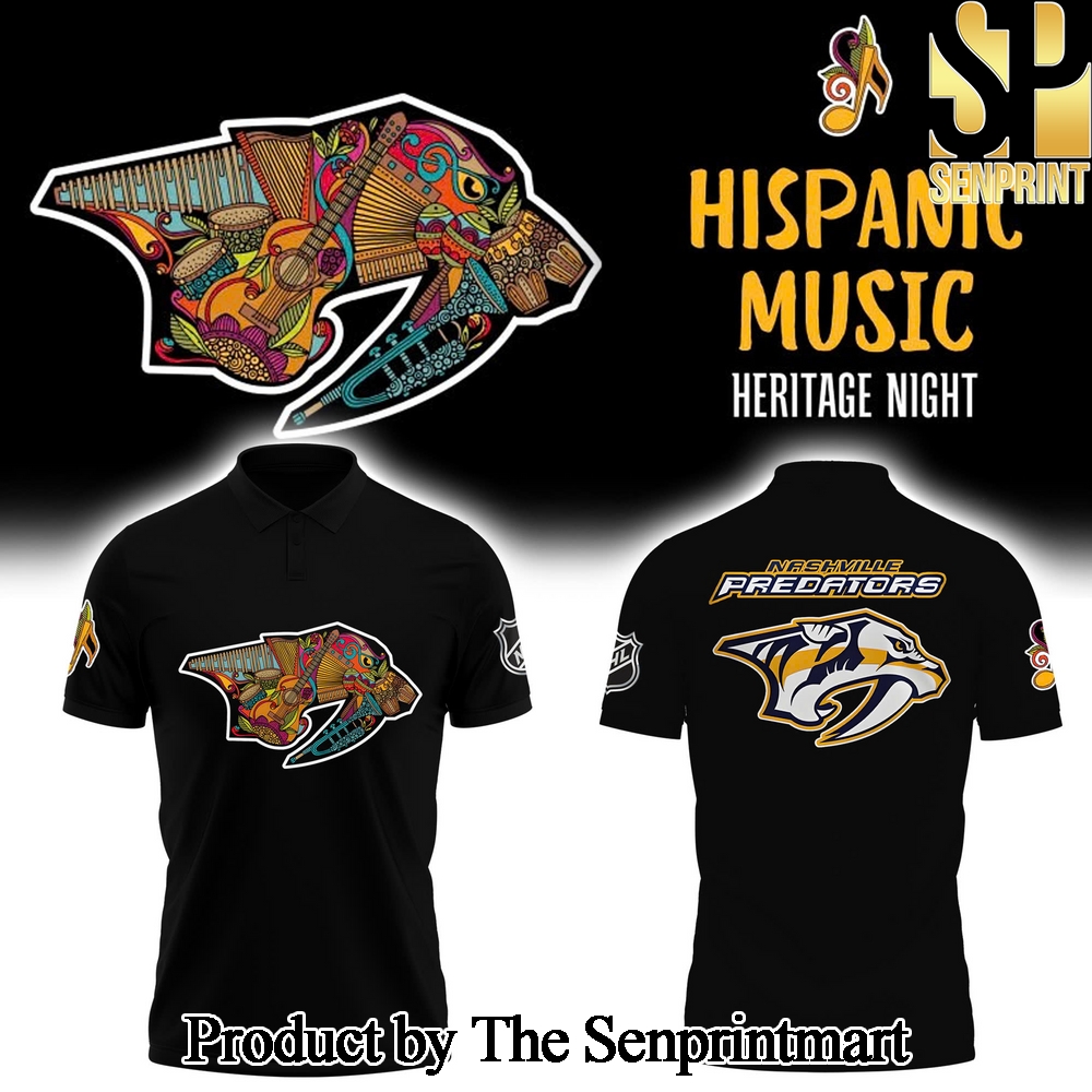 Nashville Predators Hispanic Music Heritage Night 2024 Casual 3D Polo SEN3023