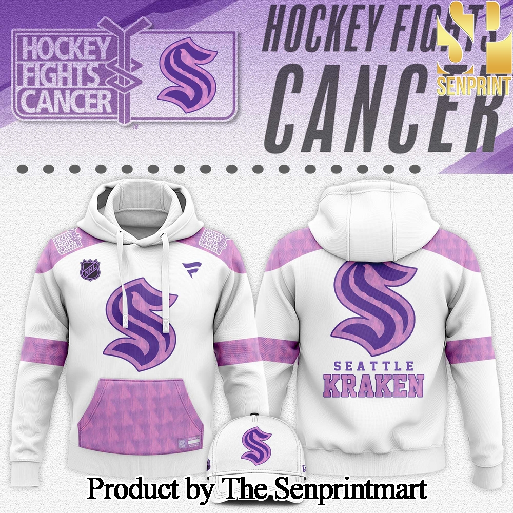 Seattle Kraken Hockey Fights Cancer For Sport Fans All Over Printed Hoodie SEN2872