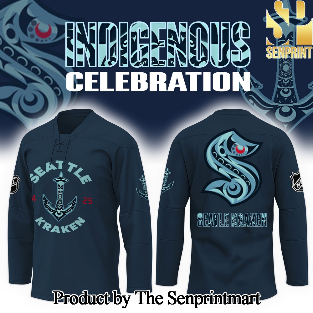 Seattle Kraken Indigenous Peoples Night 2024 For Sport Fans All Over Printed Hockey Jersey SEN3068