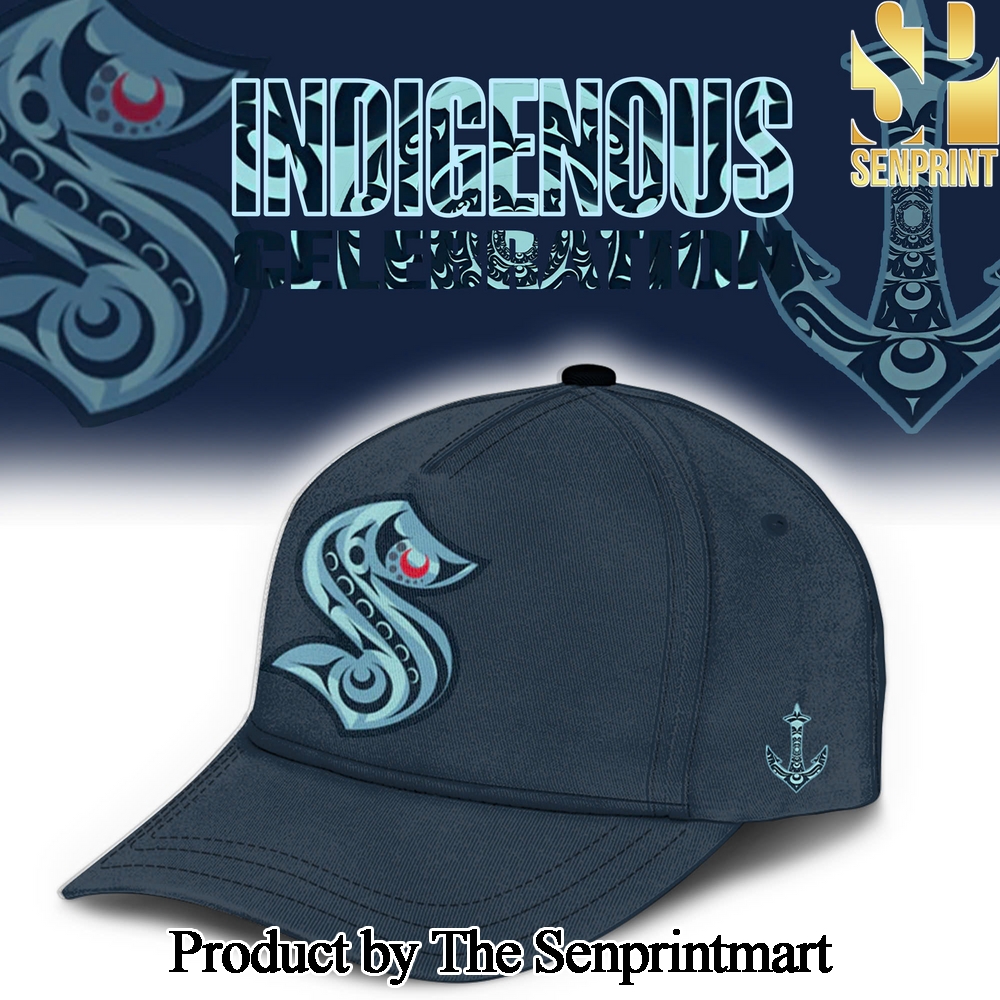 Seattle Kraken Indigenous Peoples Night 2024 For Sport Fans Full Printed Cap SEN3077