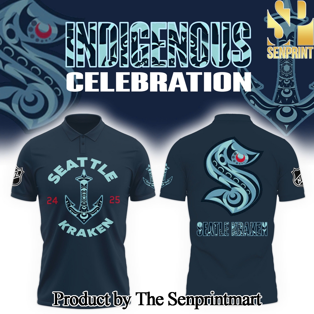 Seattle Kraken Indigenous Peoples Night 2024 For Sport Fans Full Printed Polo SEN3074