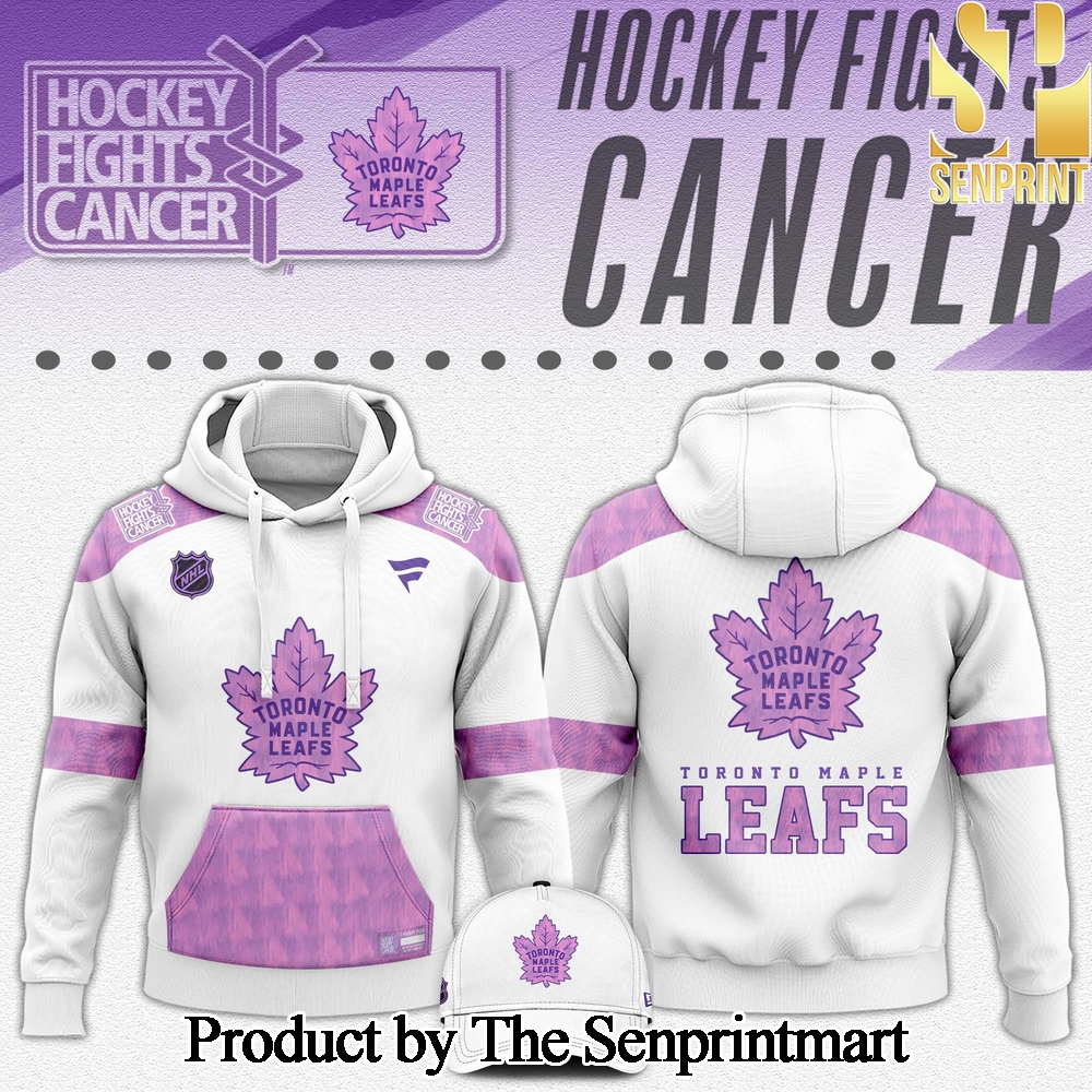 Toronto Maple Leafs Hockey Fights Cancer For Sport Fans All Over Printed Hoodie SEN2845