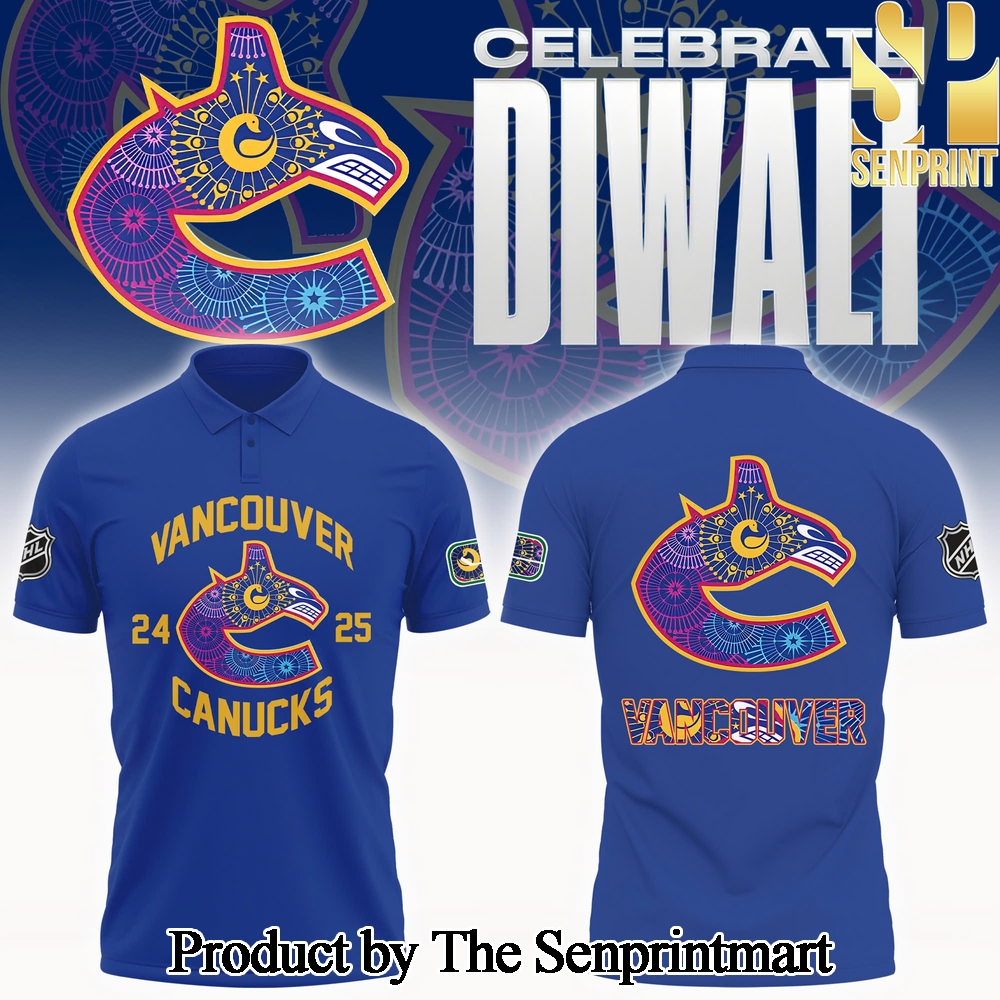 Vancouver Canucks Diwali Night 2024 For Sport Fans Full Printed Polo SEN3139