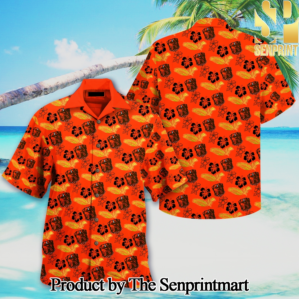 Cleveland Browns Dawg Orange New Logo Hawaiian Shirt Day SEN3080