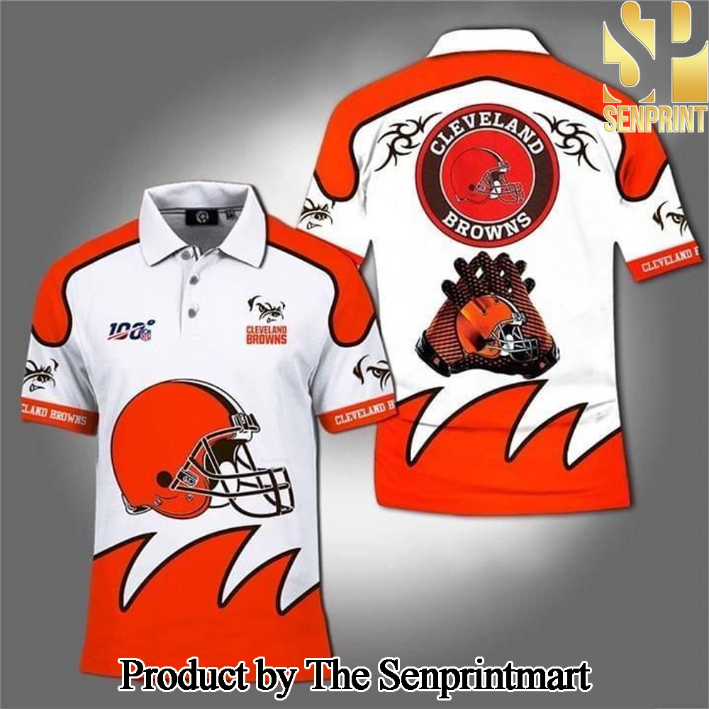 Cleveland Browns Football For Fans Full Printing Polo SEN3102