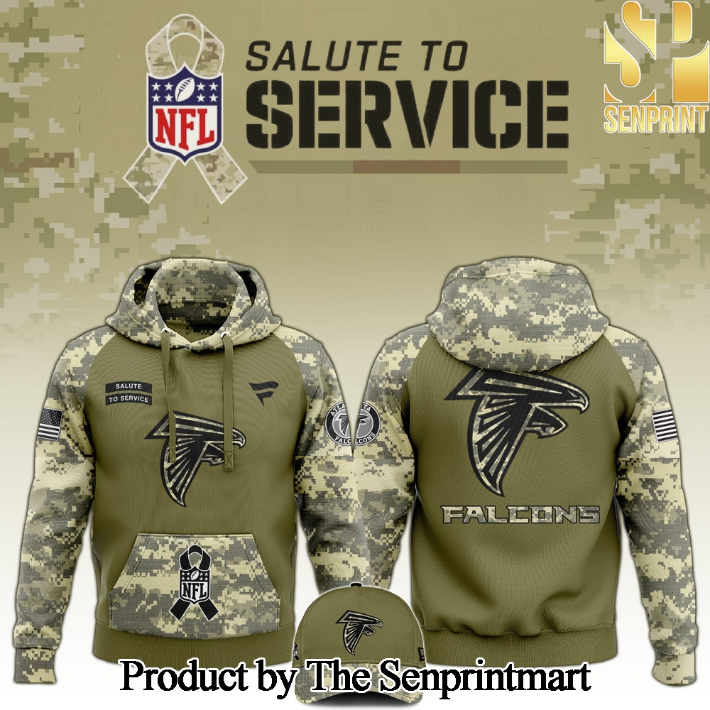 Atlanta Atlanta Falcons 2024 Salute to Service Club Camo Hoodie SEN1223