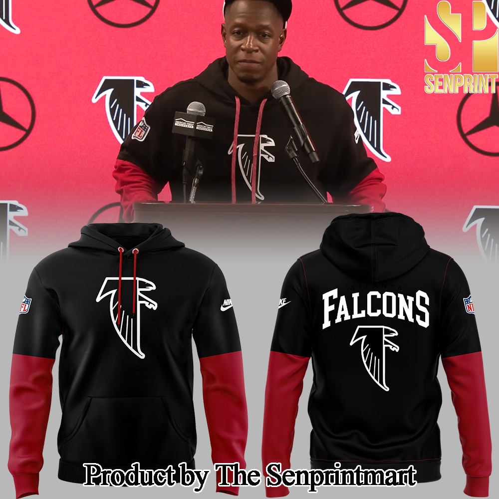 Atlanta Falcons 2024 Throwback Black For Sport Fans All Over Printed Hoodie SEN1143