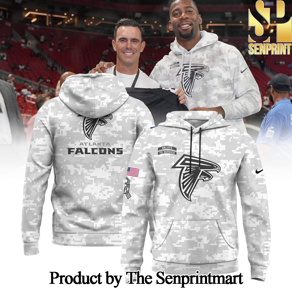 Atlanta Falcons Brown 2024 Salute To Service Pullover Hoodie SEN1159